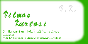 vilmos kurtosi business card